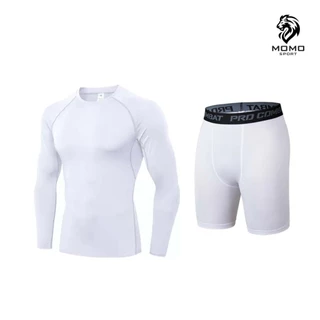 เสื้อรัดกล้ามเนื้อเเขนยาว กางเกงรัดสั้น กางเกงรัดสั้นยาว PROCOMBAT ออกกำลังกาย สำหรับกีฬา ระบายอากาศดี