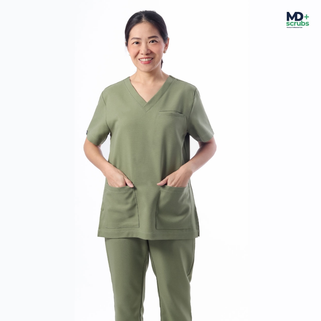 (มีบริการปักชื่อ) MD Scrubs plus ชุดสครับผู้หญิง รุ่น NeoMed (ชุด Set) ยับยาก แห้งไว ใส่สบาย ชุดสครับแพทย์