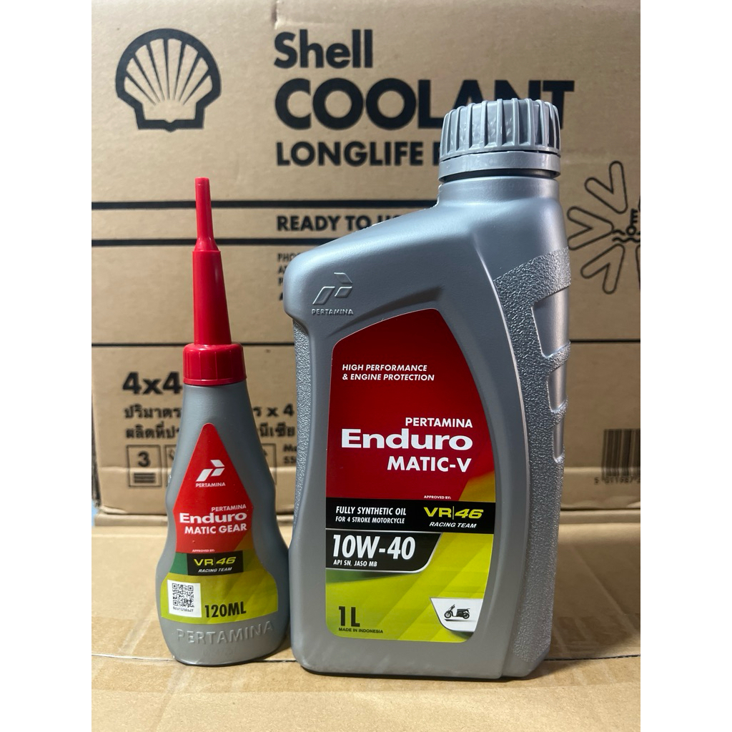 น้ำมันเครื่องจักรยานยนต์ออโตเมติก ENDURO MATIC -V 10w-40 ขนาด 1 ลิตร สังเคราะห์ 100% ขนาด 1 ลิตร