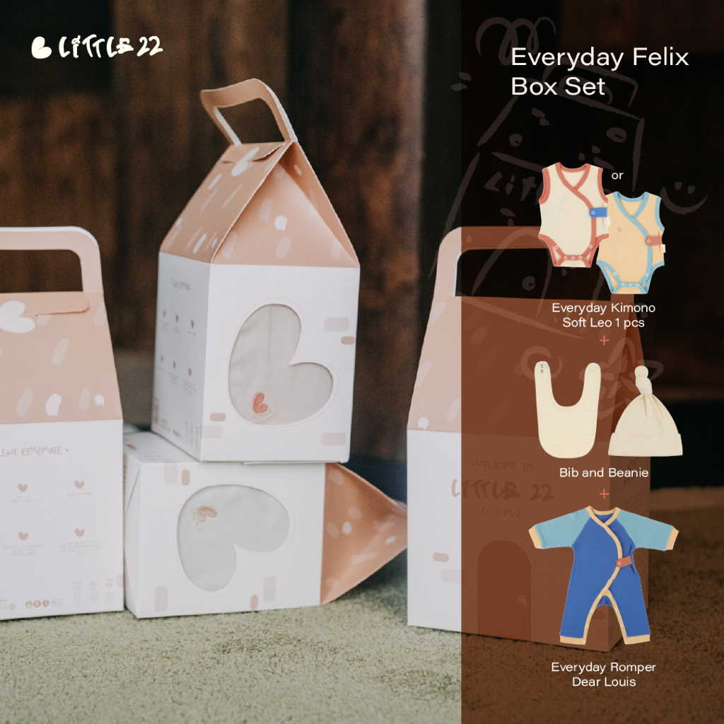 Little22 Everyday Felix Box Set ของขวัญรับคลอด เสื้อผ้าเด็กแรกเกิด