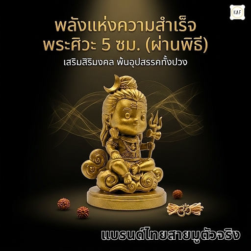 พระศิวะบูชา ขนาดกะทัดรัด ดีไซน์ทันสมัย ผ่านพิธีเสริมสิริมงคล ช่วยทำลายอุปสรรคชีวิต พลังงานบวก SHV409