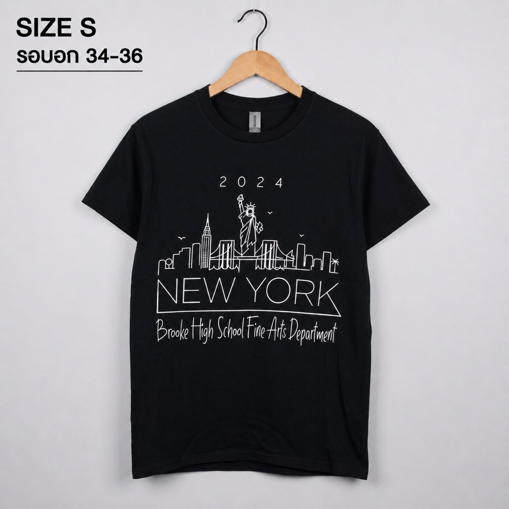 เสื้อยืดมือสองชาย/หญิงใหม่ๆไซส์ S ชุดที่ 2  รอบอก 34-36