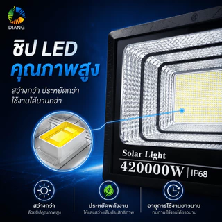 DIANG【ซื้อ 1 แถม 1】ไฟโซล่าเซลล์ ไฟโซล่าเซล 420000W โซล่าเซลล์ แสงสีขา กันน้ำ กันฟ้าผ่า IP68 ไฟกลางแจ้งพลังงานแสงอาทิตย