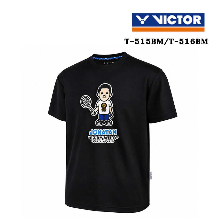 VICTOR x JONATAN & LZJ x BABY MILO STORE เสื้อกีฬาแบดมินตัน รุ่น T-515BM /T-516BM (Oversize)