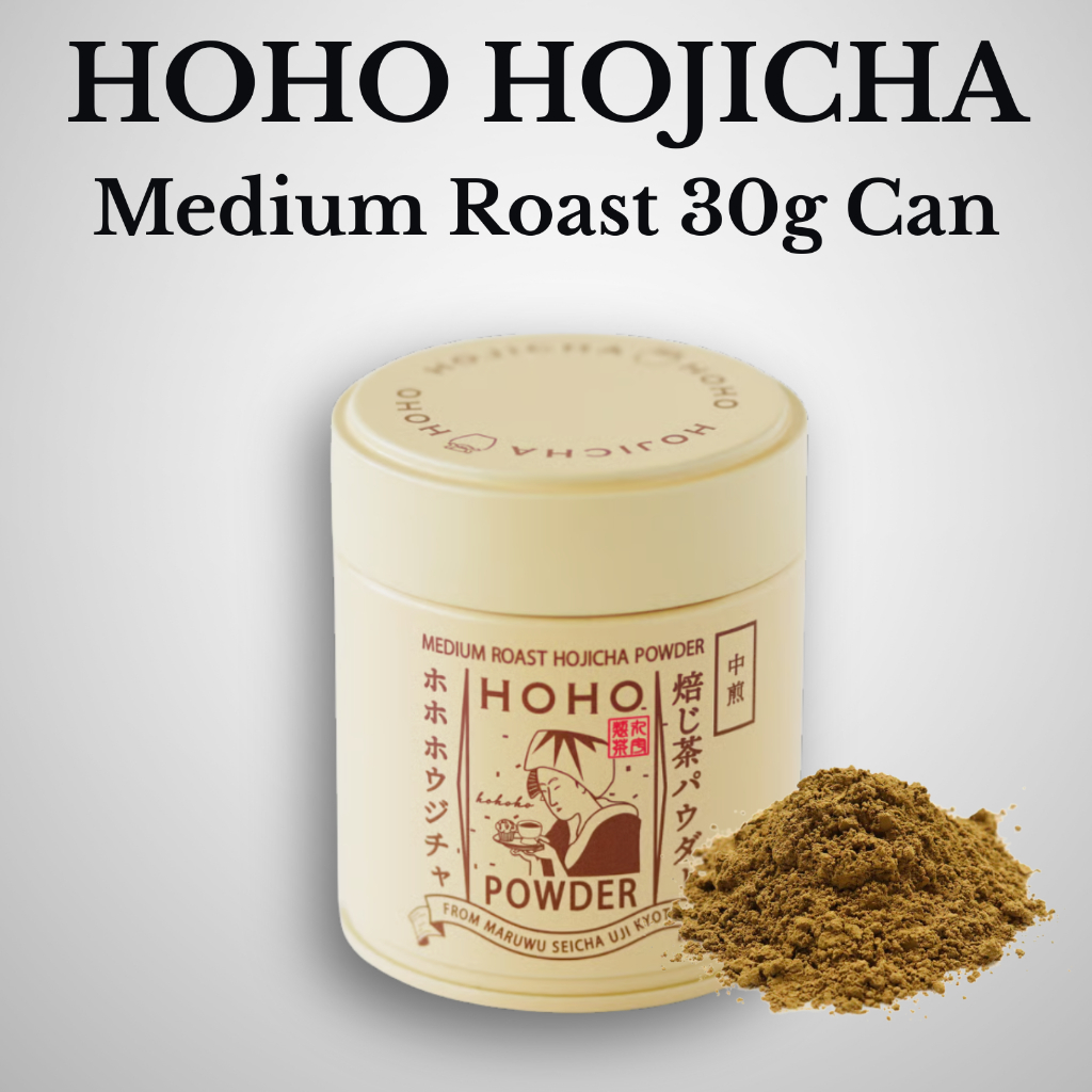 HOHO Hojicha Powder Medium Roast Can Japanese Roasted Green Tea Powder