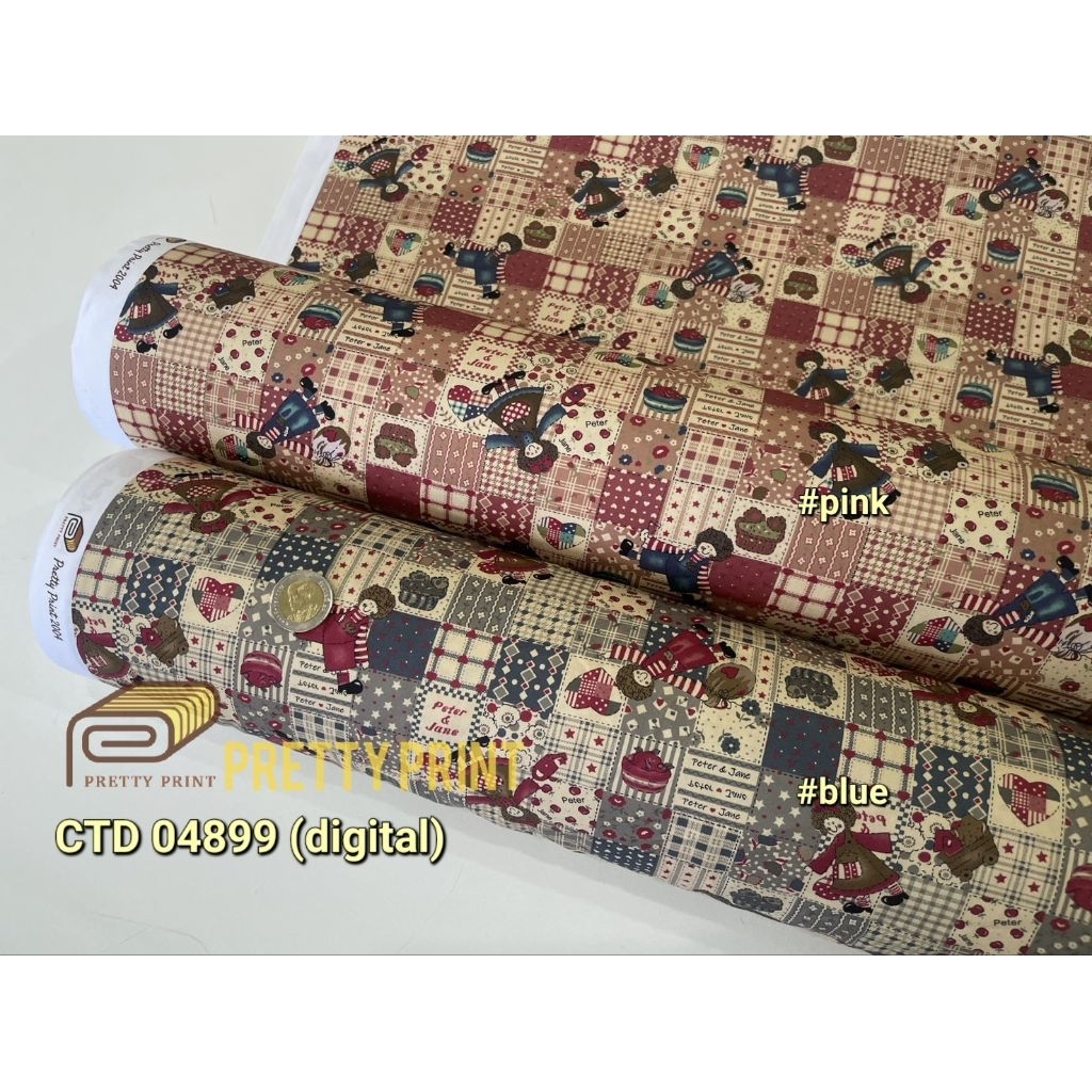คอตต้อน100%พิมพ์ลาย (Digital) 44"/45" CTD 04899 (ขายเป็นหลา)