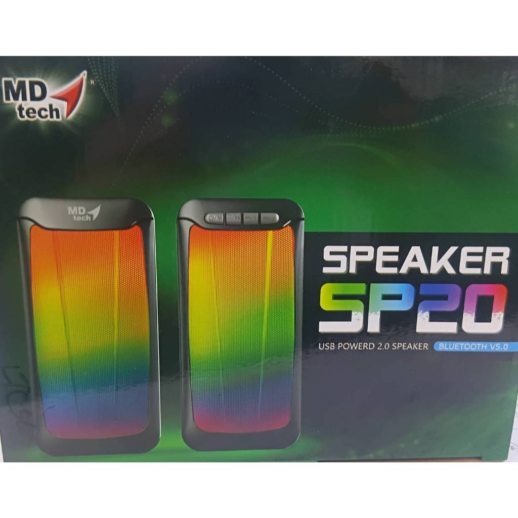 MD Tech Speaker SP20 Bluetooth V5.0 USB Powered 2.0 Speaker ลำโพง