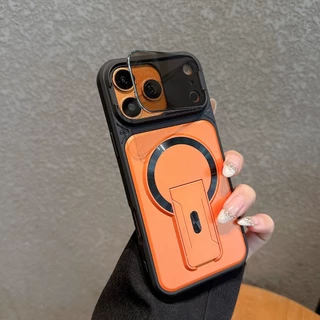 เคสตั้งได้ดีไซน์ใหม่ มีฝาปิดเลนส์กล้อง เคสกันกระแทก case for iPhone 17Promax 16Pro 15Plus 14 13