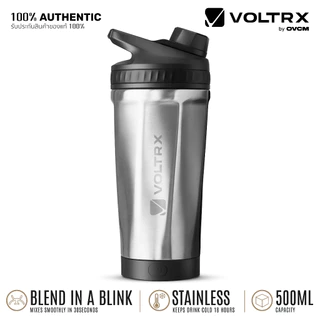 [พร้อมส่ง!] VOLTRX แก้วเชคโปรตีน ปั่นไฟฟ้า Stainless Steel Shaker ขนาด 500ML รุ่น CHILLMIX