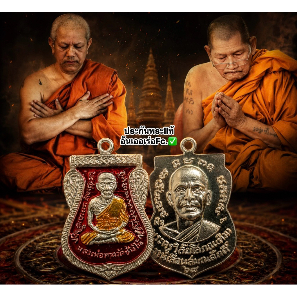 เหรียญหลวงปู่ทวดวัดช้างให้ รุ่นพลิกชีวิตเหนือดวง หลวงปู่ศิลา สิริจันโท หลวงพ่อประสูติ ปิยะธัมโม วัดช้างให้ จ.ปัตตานี