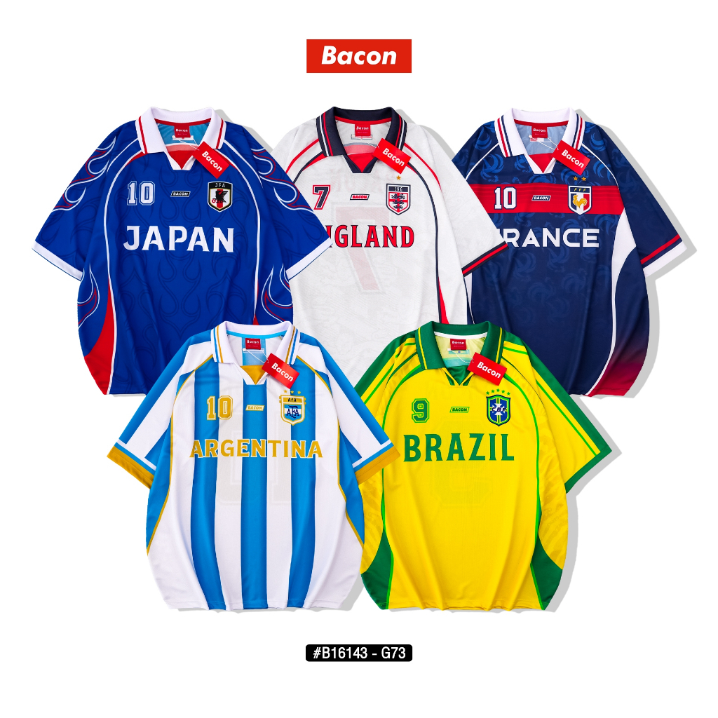 เสื้อกีฬาคอปก เสื้อฟุตบอลโลก สุดฮิต ใส่ได้ทั้งชาย-หญิง 5 ทีม