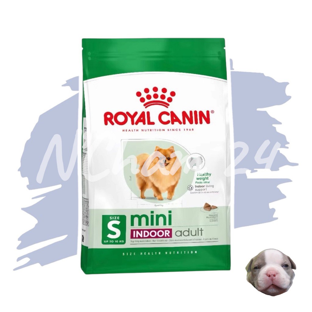 Royal Canin Mini Indoor Adult อาหารเม็ดสุนัขโต พันธุ์เล็ก เลี้ยงในบ้าน อายุ 10 เดือน-8 ปี ขนาด 1.5KG และ 3KG