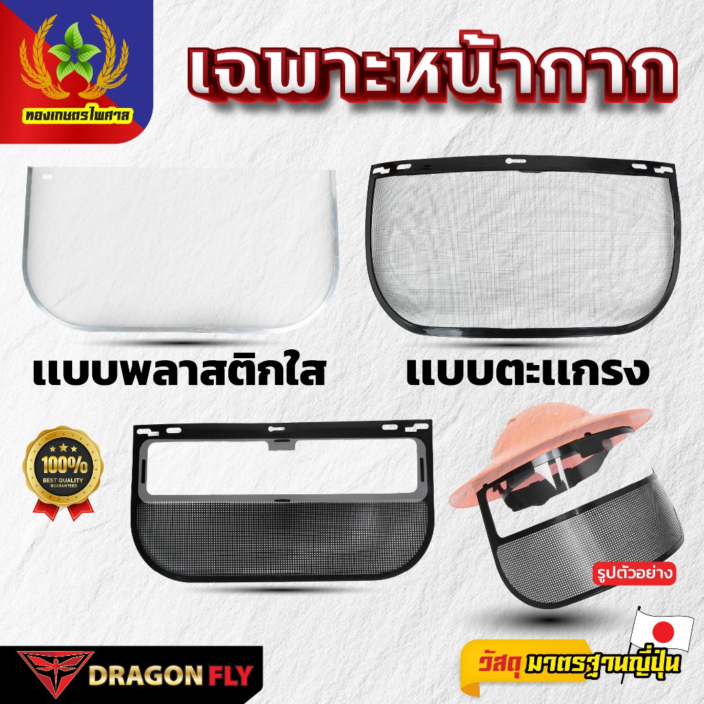 เฉพาะหน้ากาก พลาสติกใส, ตะเเกรง, 2 in 1 ลดความเสียหาย ป้องกันอุบัติเหตุ