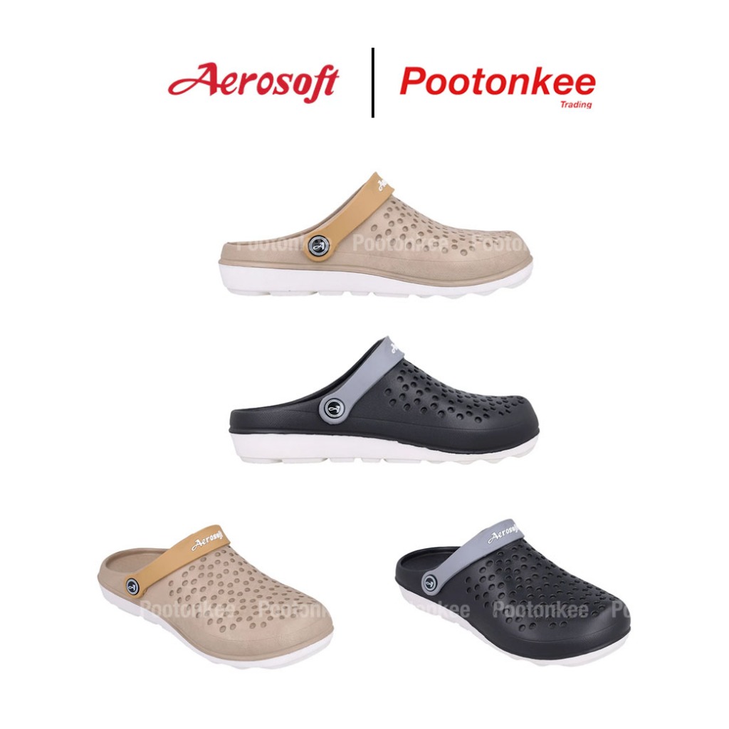 Aerosoft (แอโร่ซอฟ) รุ่น U0220 รองเท้าหัวโต แบบสวม สำหรับ ผู้ชาย ผู้หญิง ไซส์ 39-42