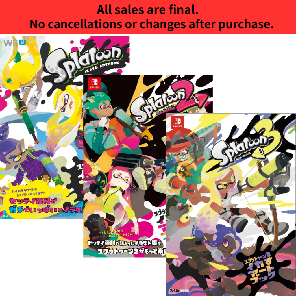 Brand-New Splatoon Art Book Vol.1 Vol.2 Vol.3 Japan Edition Ikasu Artbook Nintendo Game Illustration