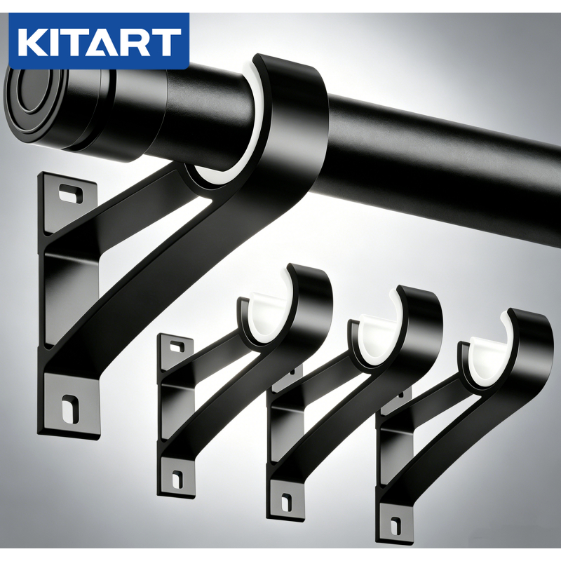 KITART ขายึดราวม่าน ราวผ้าม่านขนาด26-32มิล ชุด 2 ชิ้น  แข็งแรงและทนทาน