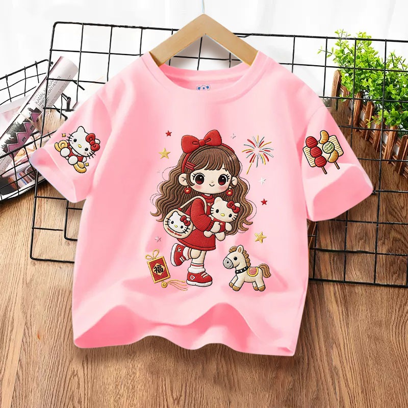 H1484+B1+B2เสื้อยืดเด็กแขนสั่ง.ผ้านุ่นใส่สบายทั้งเด็กชายกับเด็กหญิง