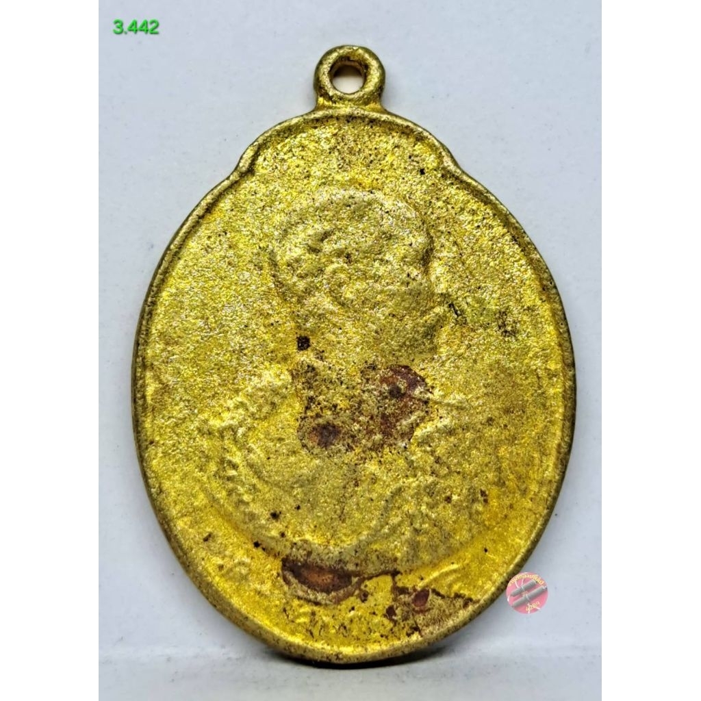 3.442. เหรียญจุฬาลงกรณ์ รัชกาลที่ 5 หลังช้างสามเศียร ที่ระลึกรัตนโกสินทร์ศก 127 เนื้อกะไหล่ทอง s.l