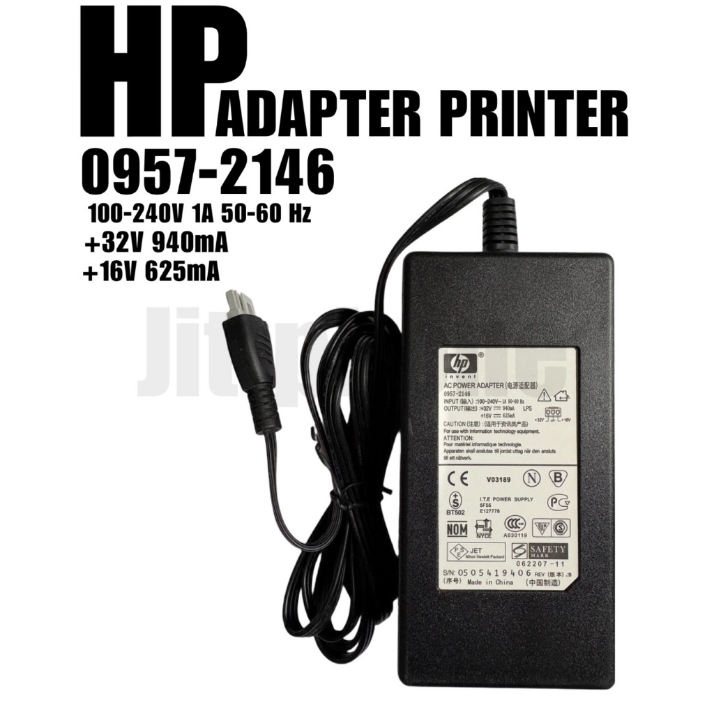 พร้อมส่ง HP Adapter ปริ้นเตอร์ 100-240V 1A 50-60Hz สายเอซี1.5m รุ่น 0957-2146