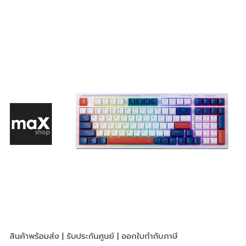EGA คีย์บอร์ดเกมมิ่ง สีขาว/ฟ้า รุ่น Type K10