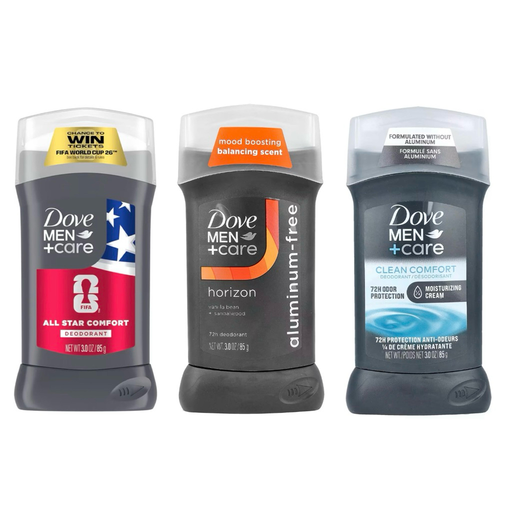 โรลออน โดฟ ทารักแร้ ระงับกลิ่นกาย Dove Men+Care Deodorant Stick for Men Aluminum Free 72-Hour Mens Deodorant 3 oz