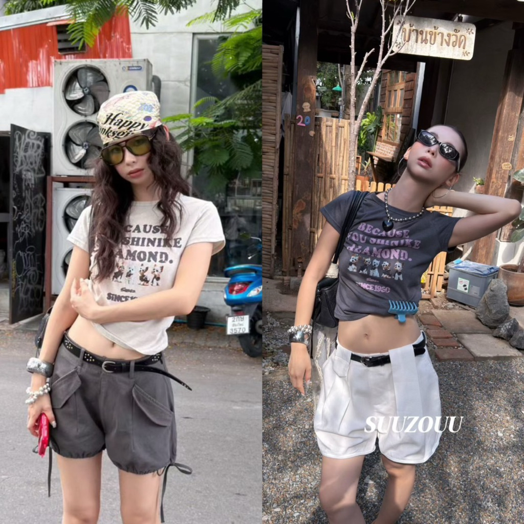 #SU366🇰🇷เสื้อยืดลายน้องหมา ใส่แล้วใจละลายลุคง่าย ๆ ที่ใส่ได้ทุกวัน แต่ความน่ารักเกินร้อย ✨ Tag MMfish🇰🇷