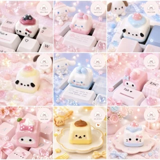 about desk | Sweet Dessert Keycap Handmade Artisan Keycap คีย์แคปเรซิ่นลายขนม คาแรกเตอร์สุดคิ้วท์ Cherry พร้อมส่งจากไทย