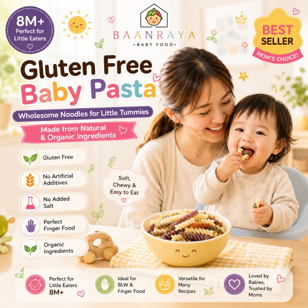🔥ลดราคา🔥🍜 เส้นเด็ก Gluten Free Baby Pasta ไม่มีแป้งสาลี ขนมจีน เส้นข้าว เส้นถั่ว Organic BLW Finger Food อาหารเด็ก 8M