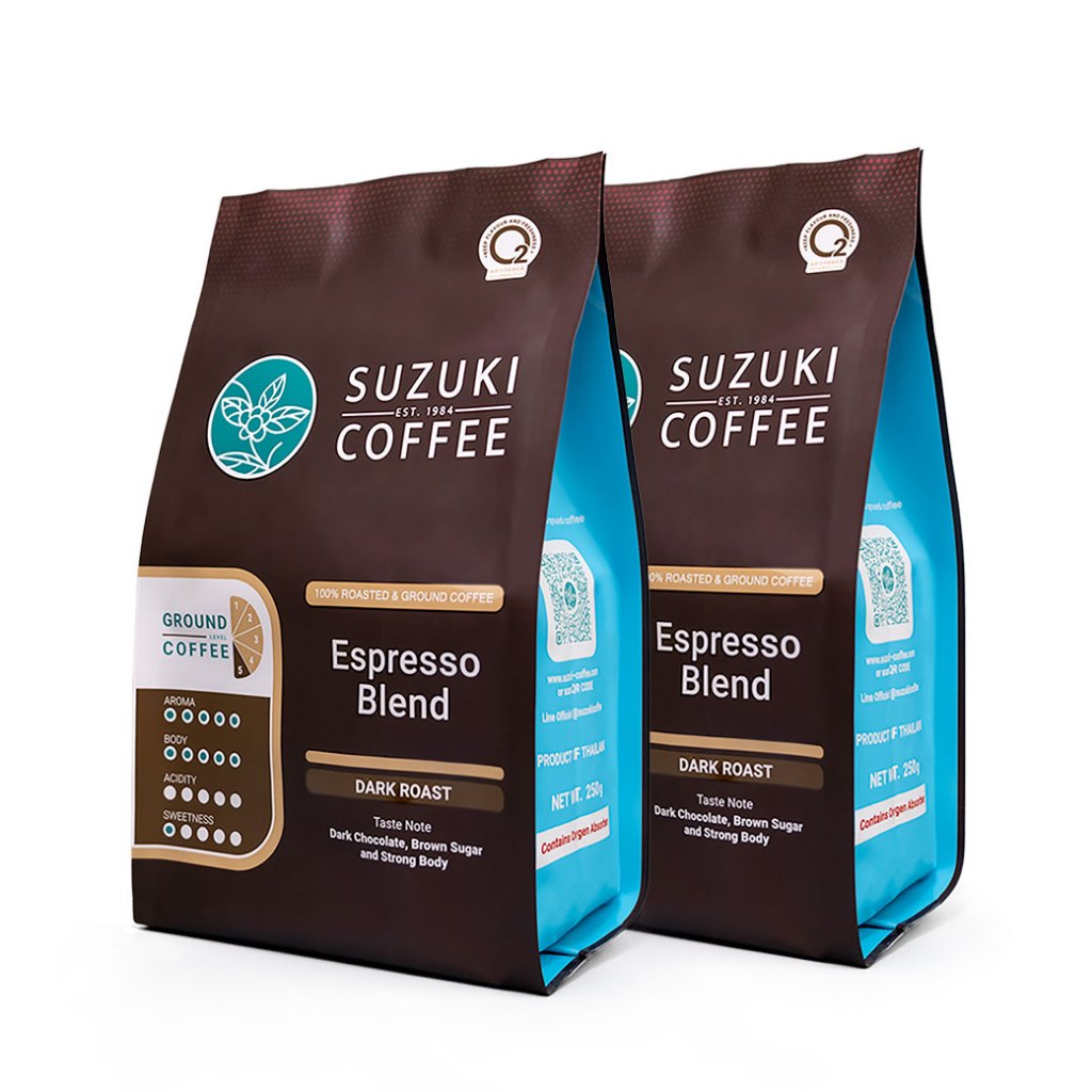 [แพ็คคู่] กาแฟคั่วบด SUZUKI COFFEE Espresso Blend