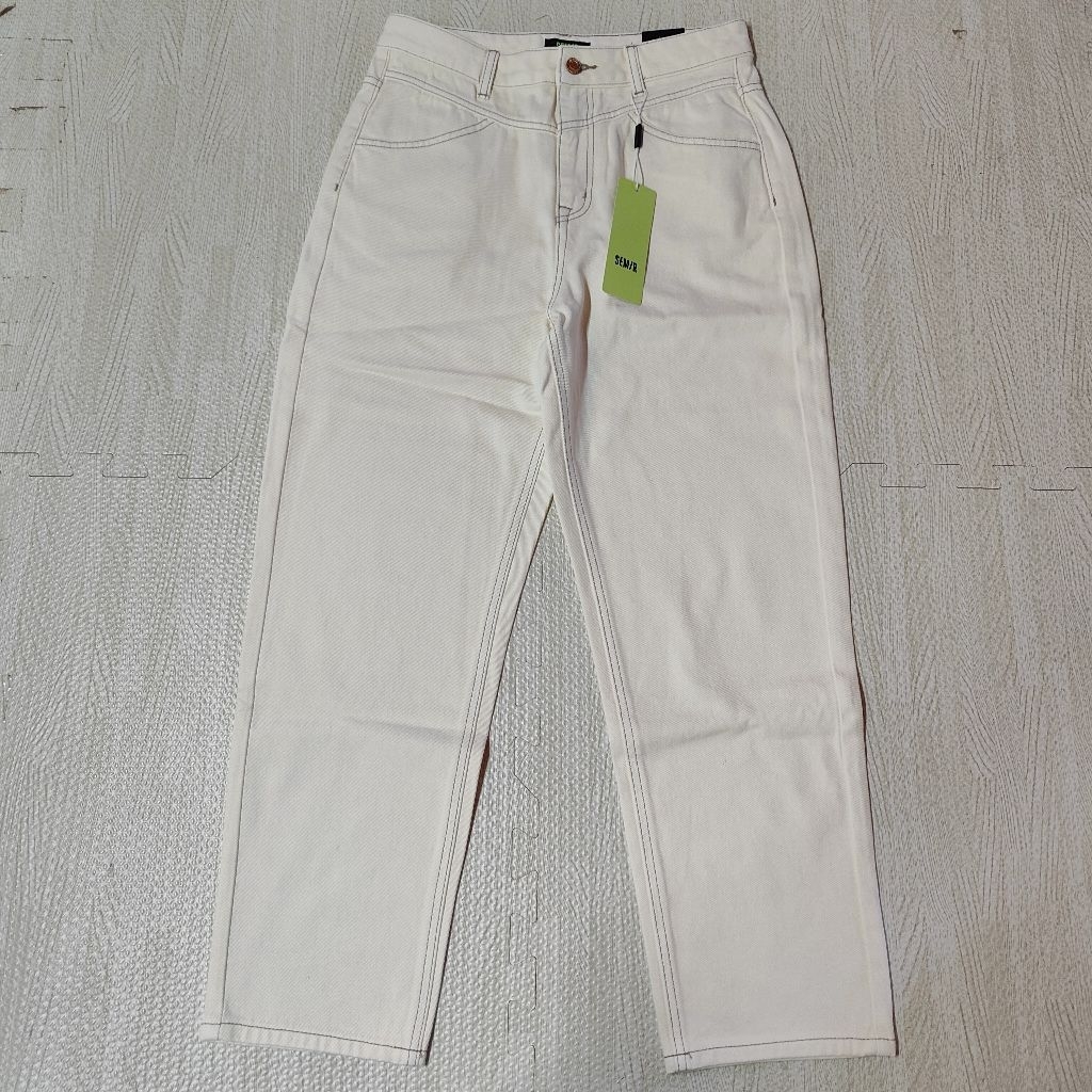(โค้ด Live 30% เหลือ 343) SEMIR Tapered Denim Jeans กางเกงยีนส์ สีขาว Size 29 / 170/72A มือ1 จาก Sem
