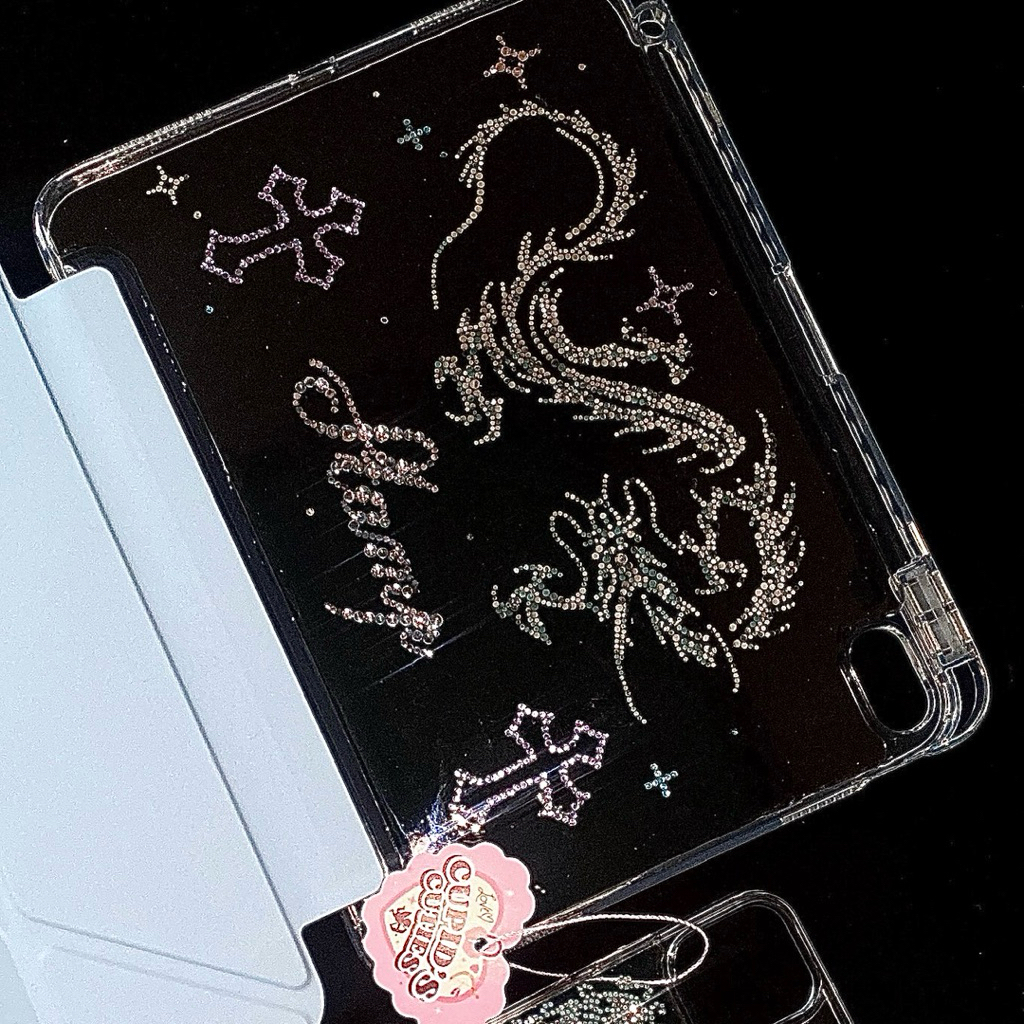 ✨เคสไอแพดipadติดเพชรชื่อตัวเองหรือคนสำคัญ💎💖 สินค้า Custom งานสั่งทำชิ้นเดียวในโลก เล่นแสงวิ้งวับ แกรมมากกก✨💖