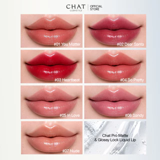 [ส่งทันที] ลิปแมทกระจกน้องฉัตร CHAT Pro Matte & Glossy Lock Liquid Lip
