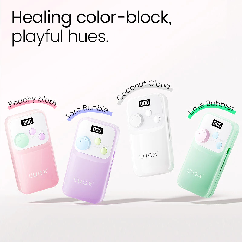 【พร้อมส่ง】 เครื่องเจียสำหรับเจ็ยร์เล็บ L'UGX LG-602S ขาว /ชมพู /ม่วง / สีเขียว หน้าจอ Digital รอบสูงสุด 35000rpm 2200
