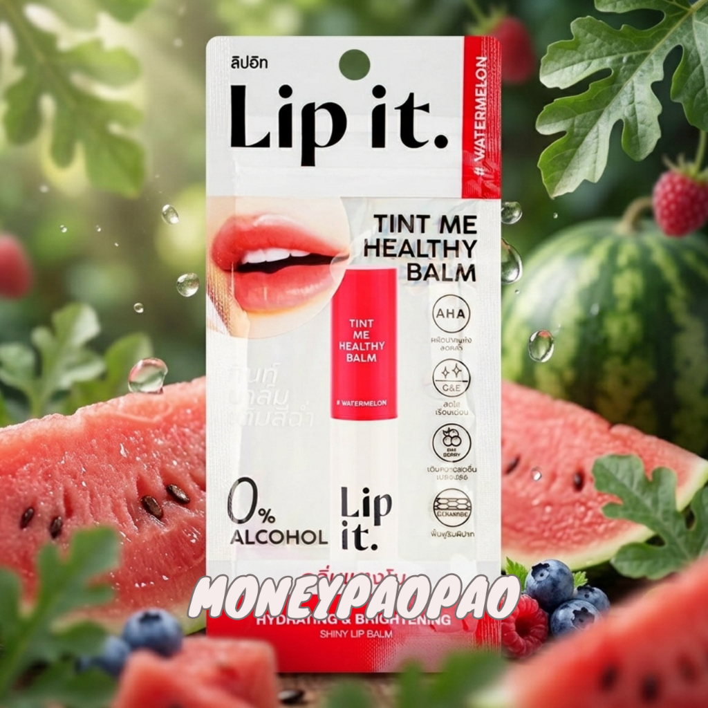 Lip it. Tint Me Healthy Balm ลิปอิท ทินท์ มี เฮลตี้ บาล์ม กลิ่น แตงโม Watermelon (ขนาด 3 กรัม)