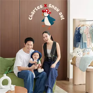 Charles x Snow Owl เสื้อคอปก Polo T-Shirt 0 - 12 เดือน วัสดุจากผ้าใยไผ่พรีเมี่ยม