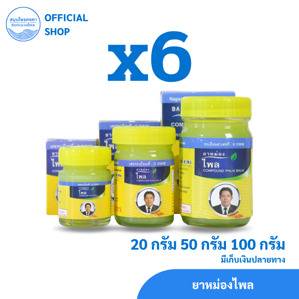 ยาหม่องไพล สมุนไพรคงคา ตราหมอเอี้ยง (ครึ่งโหล)
