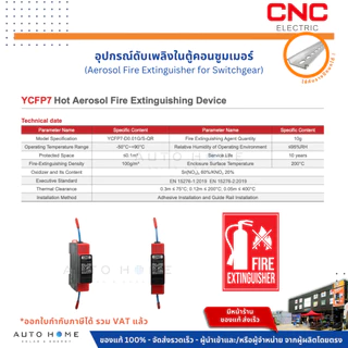 CNC เครื่องดับเพลิงอัตโนมัติ สำหรับตู้ไฟ ตู้เบรกเกอร์ และตู้ระบบโซลาร์เซลล์ I ดับไฟเร็วใน 3วิ I อายุ10ปี