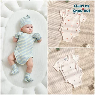 (ส่งด่วน) Charles x Snow Owl ชุดบอดี้สูทสำหรับเด็ก Baby Bodysuit (0-6M)