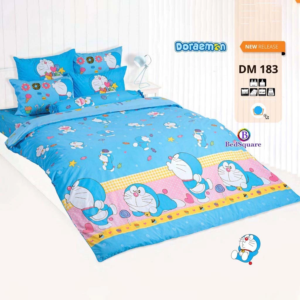 ชุดผ้าปูที่นอนพร้อมนวมเอนกประสงค์ ลายโดราเอม่อน 3.5/5/6 ฟุต DM172 DM173 DM180 DM181 DM182 DM183 DMV179 thumbnail 8
