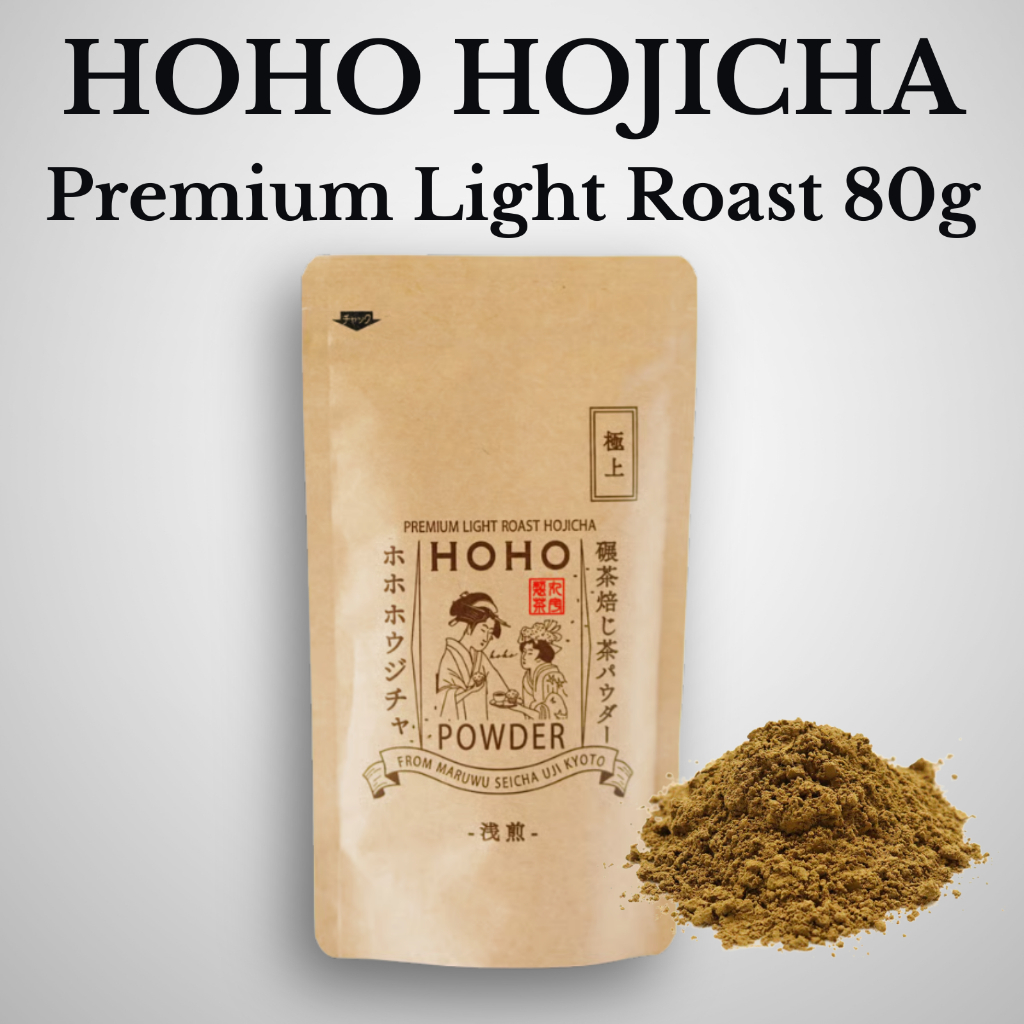 HOHO HOJICHA Powder Premium Light Roast Bag Pack Gokujo Japanese Roasted Green Tea Powder