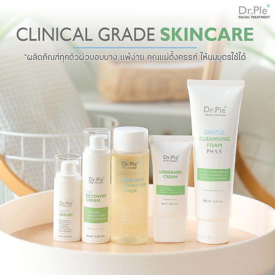 Dr.Ple โทนเนอร์เช็ดฝ้า เซรั่มฝ้า ครีมชุ่มชื้น ริ้วรอย โฟม | บำรุงผิวครบ ดร.เปิ้ล