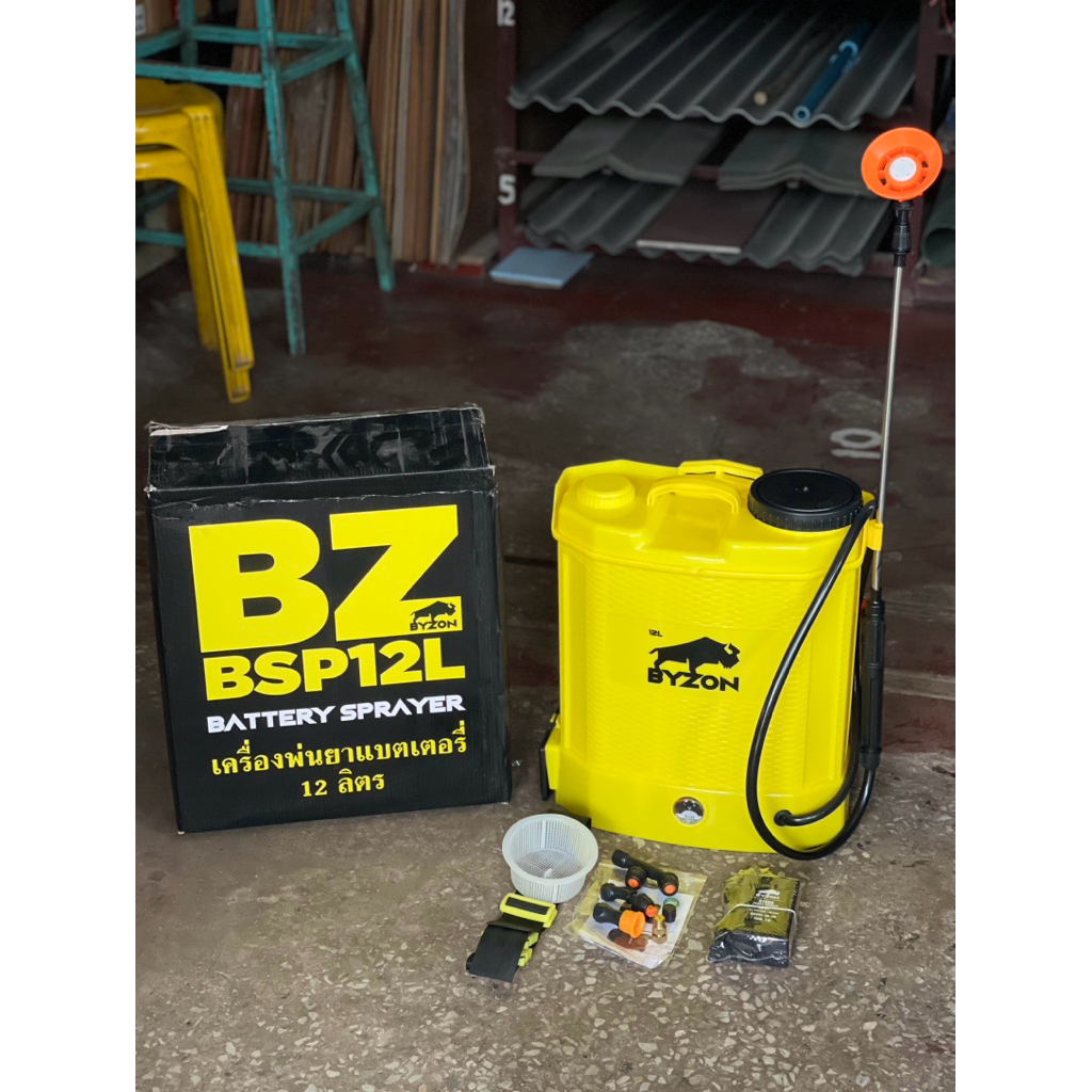 BYZON เครื่องพ่นยา ถังพ่นยาแบตเตอรี่ เครื่องพ่นยาแบตเตอรี่ ขนาด 12 ลิตร