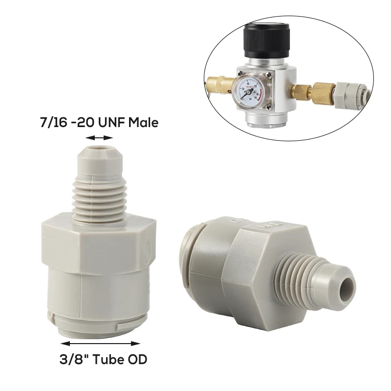 WAS Adaptor Mini Regulator Speed fit 9.5mm ข้อต่อตัวแปลงเชื่อมกับอุปกรณ์ควบคุมแรงดัน ต่อสาย PE 3/8