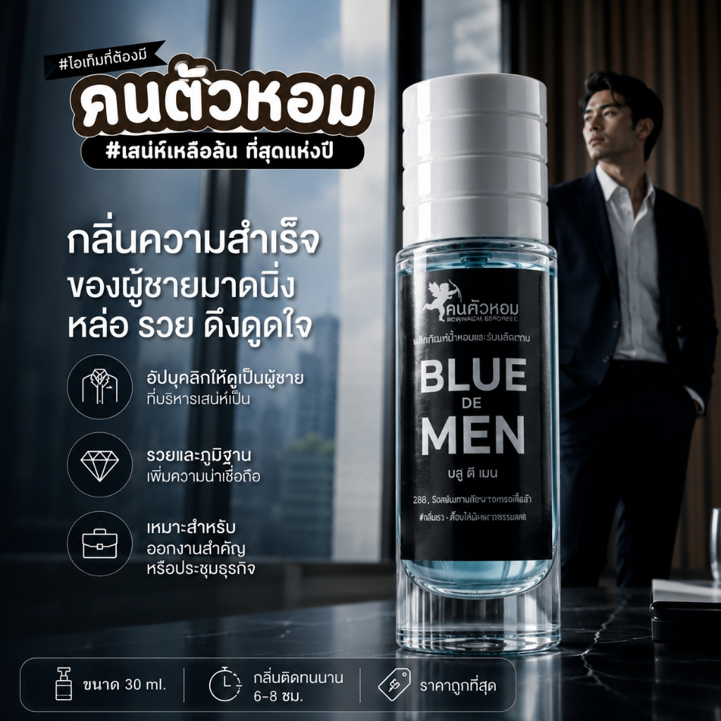 น้ำหอมผู้ชาย 10 อับดับ ขายดีที่สุด 30มล. Person Fragrant น้ำหอมสเปรย์ คนตัวหอม