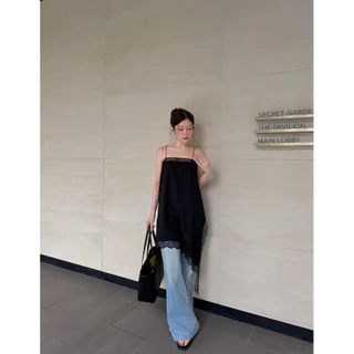 Callie lace Top — เดรสยาวสายเดี่ยว ดีเทลลูกไม้รอบตัวใส่แล้วลูกคุณสุดๆ ₊˚⊹ ᰔ