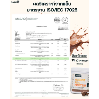 NUZEST โปรตีนพืช Plant Protein จากถั่วลันเตาสีทอง โปรตีนคุณหนูดี ชนิดชงดื่ม รสช็อกโกแลต Chocolate 1 กระปุก