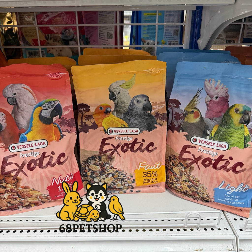 สำหรับนกแก้วทุกสายพันธุ์ Exotic Fruit / Nut / Light ขนมนกพรีเมี่ยม สำหรับนกแก้วทุกสายพันธุ์