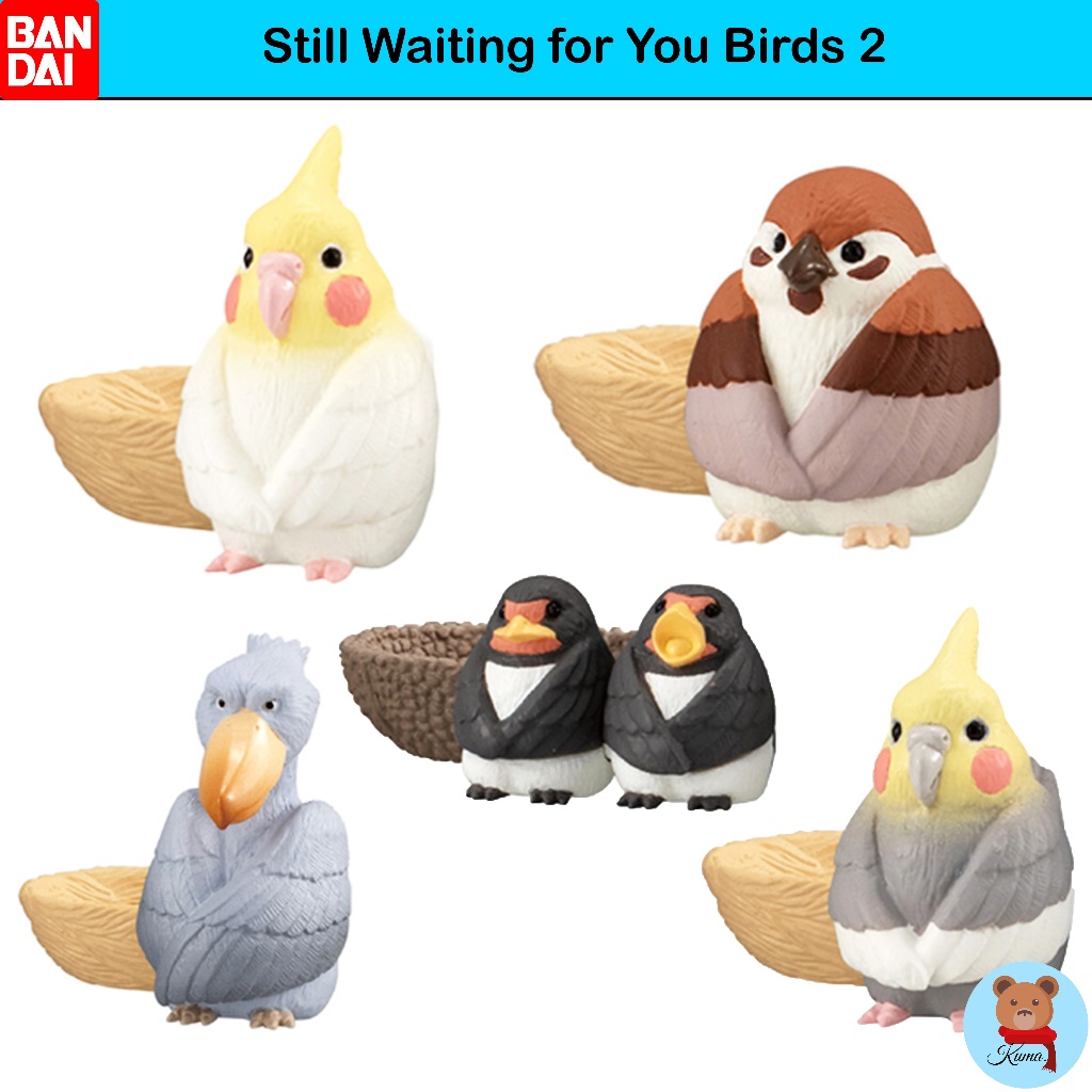 ✅Still wating for you birds2 bandai mini figures Gashapon bird🇯🇵โมเดล กาชาปอง นก กล่องครบ ฟิกเกอร์เล็กน่ารัก