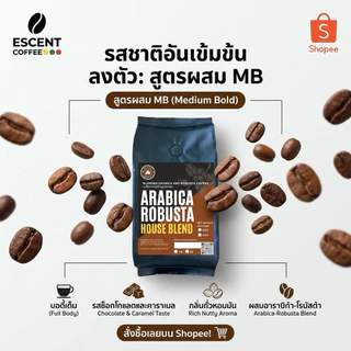 เมล็ดกาแฟสูตรผสมอาราบิก้าโรบัสต้า - คั่วกลางค่อนเข้ม สูตร MB 250 กรัม
