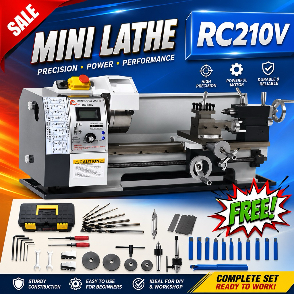 เครื่องกลึงขนาดเล็ก มีความแม่นยำสูง RC-210V
